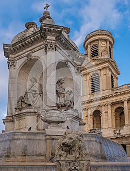 Church of Saint-Sulpice, Place Saint-Sulpice, Paris, France