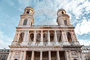 The Church of Saint-Sulpice, a Roman Catholic church in Paris, France