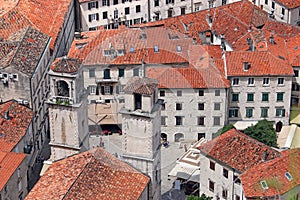 Church of Saint Tryphon towers old town Kotor