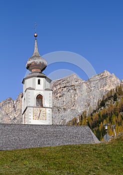 Church of Saint Vigil in Calfosch - Colfosco at Val Badia in South Tirol