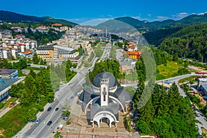 Church of Saint Vissarion Smolenski (Written in cyrillic) in Smolyan, Bulgaria