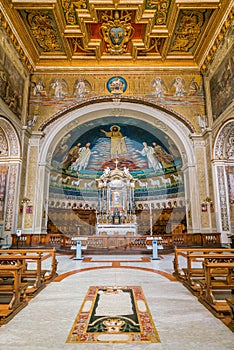 Church of the Saints Cosma e Damiano in Rome, Italy.