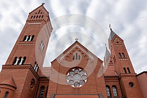 The Church of Saints Simon and Helena, known as Red Church, Minsk, Belarus.