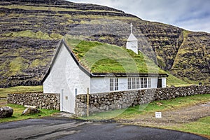 Church in saksun photo