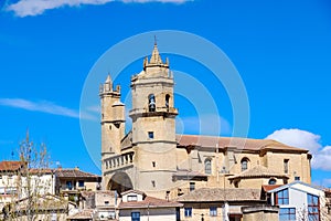 Church of San AndrÃ©s, of mixtures of Gothic and Renaissance styles, located in an elevation of the town called Elciego in Alava,
