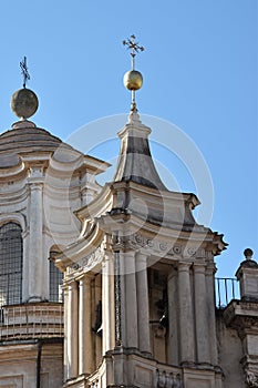 The church of San Carlo alle Quattro Fontane, church of Rome, by Francesco Borromini