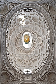 The church of San Carlo alle Quattro Fontane, church of Rome, by Francesco Borromini