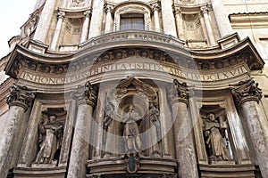 The church of San Carlo alle Quattro Fontane, church of Rome, by Francesco Borromini