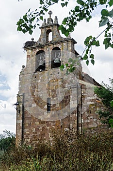 Church of San Cristobal in Rueda de Pisuerga, a town in the province of Palencia that belongs to the municipality of Cervera de