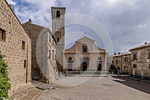 The church of San Donato in Civita di Bagnoregio, Italy, in a moment of tranquillity