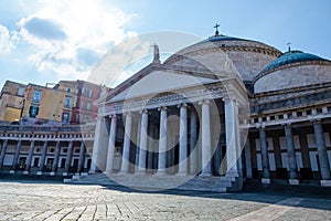 Church San Francesco di Paola, Plebiscito Square or Piazza del Plebiscito, citys main square, Naples, southern Italy