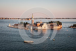 Church of San Giorgio Maggiore in Venice, Italy on the island in the logoon