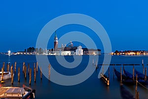 Church San Giorgio Maggiore Venice, Venezia, Italy, Italia, night photo