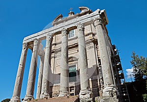 The church of San Lorenzo in Miranda in the Forum Roman