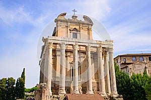 Church of San Lorenzo in Miranda Temple of Antoninus and Faustina at Roman Forum, Rome