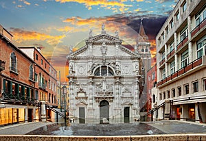 Church San Moise in Venice, Italy