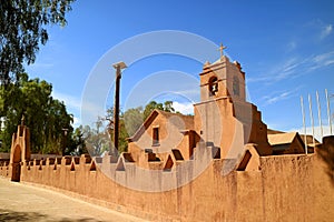 Church of San Pedro de Atacama in El Loa Province of Northern Chile, the Second Oldest Church in Chile