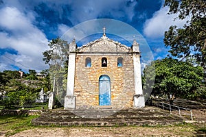 Church of San Sebastian in the village of Igatu, Chapada Diamantina, Andarai, Bahia in Brazil