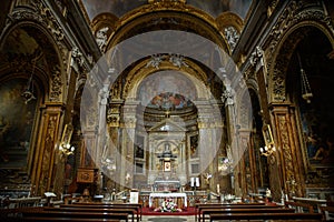 The church of San Silvestro in Capite interiors Rome  Italy.