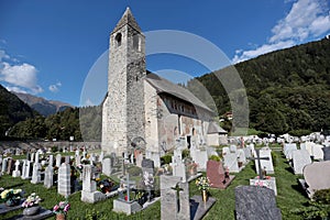 The church of San Virgilio in Pinzolo, Trentino, Italy.