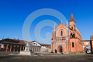 The Church of San Vittorio Martire, in Pollenzo, Piedmont - Italy photo