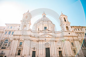 Church Sant Agnese in Agone on Piazza Navona in Rome