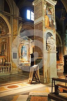 Church of Sant`Agostino in Rome, Italy