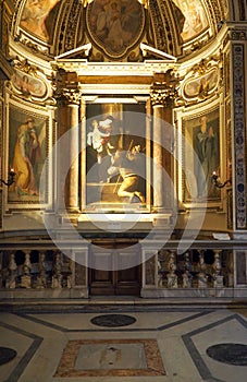Church of Sant`Agostino in Rome, Italy