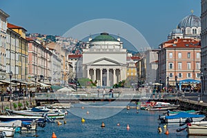 Church of Sant'Antonio Nuovo at the end of Canal Grande in Itali