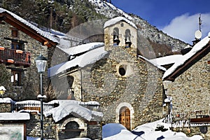 Church of Sant Cerni de Llorts in Llorts. Andorra