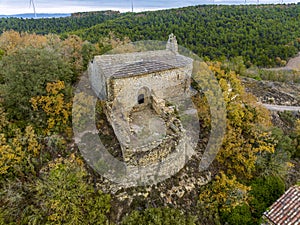 Church of Sant Pere de Sabella Tarragona is in the Romanesque style of Conesa. Spain