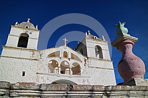 Church of Santa Ana de Maca, a beautiful church in Colca canyon, Peru photo