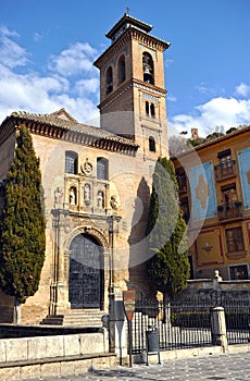 Church of Santa Ana in Granada, Andalucia, Spain