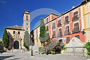 Church of Santa Ana in Plaza Nueva, Granada, Andalusia, Spain photo