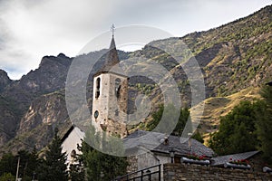 Church of Santa Llogaia in the small village of Espot in summer, Pyrenees photo