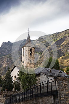 Church of Santa Llogaia in the small village of Espot in summer, Pyrenees photo
