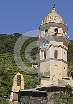 Church of Santa Margherita d`Antiochia in Vernazza, Liguria, Italy