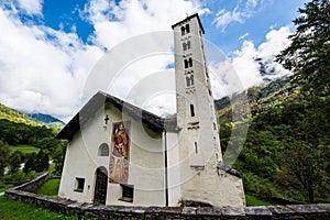 Church of Santa Maria al Castello near Mesocco, GraubÃ¼nden Switzerland