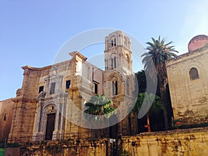 The church of Santa Maria dell'Ammiraglio or Martorana in Palermo Sicily photo