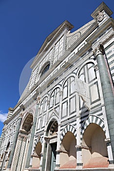 church of Santa Maria Novella in Florence and a small sundial on