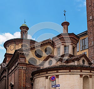 Church of Santa Maria Presso San Satiro. Milan. Italy. Architectural fragment. Architects Donato Bramante and Giovanni photo