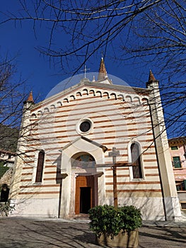 Church of Santa Maria in Stelle in Verona town photo