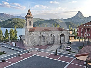 Church of Santa Águeda in Riaño, in the province of León