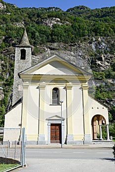 Church Santi Innocenti at Pollegio on Leventina valley