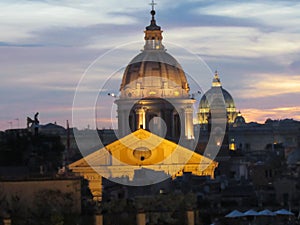 The church of the Santissima Trinità dei Monti. Rome, Italy.