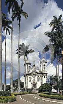 The church of Sao Francisco de Assis in Sao Joao del Rey, state