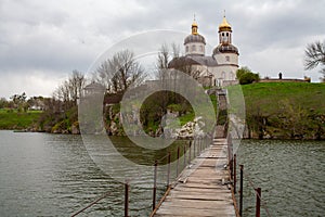 Church of the Savior on the Ascension in Stebliv, view from the Ros river