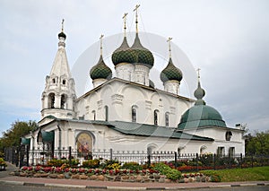 Church of Savior on city Spasa na gorodu of 17th century on Kotoroslnaya embankment, Golden ring of Russia, Yaroslavl, Russia