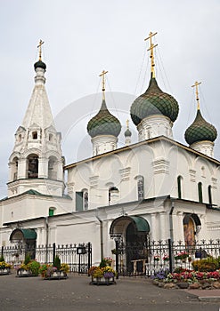 Church of Savior on city Spasa na gorodu of 17th century on Kotoroslnaya embankment, Golden ring of Russia, Yaroslavl, Russia photo