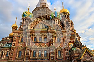 Church of the Savior on Spilled Blood or Cathedral of the Resurrection of Christ is one of the main sights of Saint Petersburg,